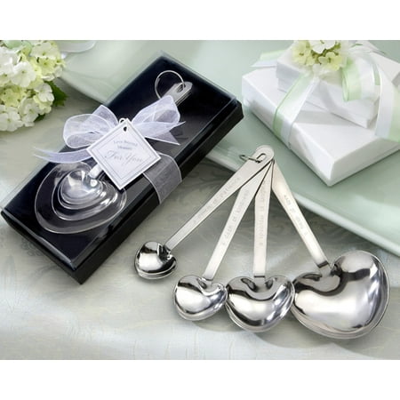 Kate Aspen Love Beyond Measure Heart Shaped Measuring Spoons in Gift Box - Set of 6 - Guest Gift, Party Souvenir, Party Favor or Decorations for Weddings, Bridal Showers, Baby Showers &