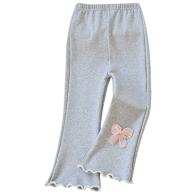 Pantalons Décontractés Évasés pour Petites Filles, Mode Printemps Automne, Taille 7-8T