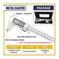 thumbnail image 2 of IP54 Digital Caliper Metal Ruler Gauge Stainless Steel Electronic Vernier Calipers Micrometer Depth Measuring Tools 6In/150mm ,Easy to Use, 2 of 8