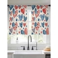thumbnail image 2 of Independence Day Sheer Curtains 2 Panels Set U. S. Flag Themed Love Heart Five-Pointed Stars Retro Sheer Window Curtains Light Filtering Rod Pocket Voile Drapes for Bedroom Living Room 52"x54", 2 of 8