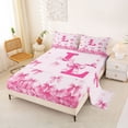 thumbnail image 2 of Erosebridal Pink Bowknot Queen Sheet Sets for Girl, Initial L Letter Bed Set, 4 Pieces, 2 of 5