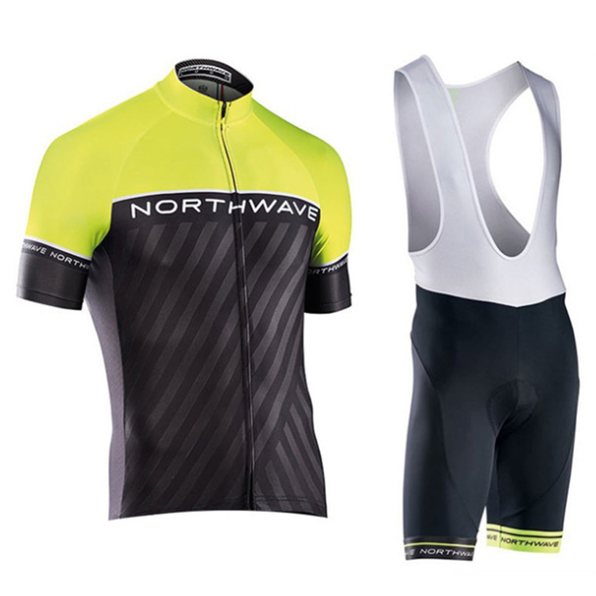 Men's Cycling Clothing Long Sleeve Jersey & Bib Pants Tights Padded Set S-5XL 