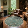 thumbnail image 5 of Wonnitar 6ft Insect Washable Round Rugs, Non-Slip Soft Rug for Bedroom, Large Green Modern Circle Carpet for Living Room Nursery Playroom, 5 of 7