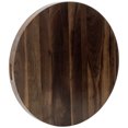 thumbnail image 3 of KINGCRAFT 28 x 28 inches Large Round Ottoman Table Tray Wooden Solid Circle Serving Tray with Handle Black Walnut Platter Decorative Tray for Oversized Ottoman Home Breakfast in Bed Tea Coffee, 3 of 7