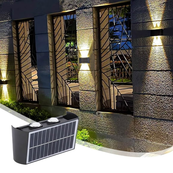 TopLLC Solar Lights Outdoor, Outdoor Solar Lights Solar Garden Light Wall Light Wall Washing Garden Water Proof Wiring Induction Solar Wall Light Outdoor Solar wall light