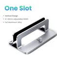 thumbnail image 1 of Vertical Laptop Stand For MacBook Air Pro Triple Slots Aluminum Notebook Stand For MacBook Pro Tablet iPad Phone Holder Metal One Slot, 1 of 6