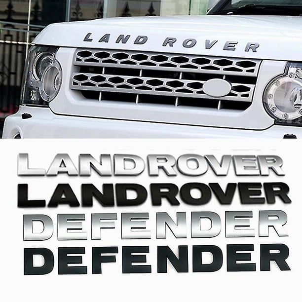 Emblema de cubierta de capó de coche con letras en 3D para Land Rover Range Rover Velar Sport Discovery 2 3 4 Defender, adhesivo cromado para la parte delantera del coche, discoverymatteblack