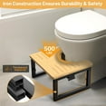 thumbnail image 4 of Bamboo Toilet Stool Poop Stool Foldable es Adjustable Heights Potty Stool for Adults Kids Portable Pooping Foot Stool for Bathroom RV Sturdy Squat Stools Potty lbs Capabi, 4 of 7