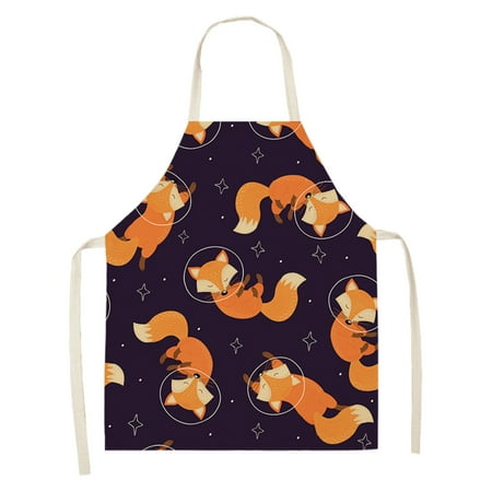 

LYCAQL Parent Adult Aprons The Family Kitchen Lovely Print Linen Family Aprons