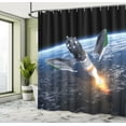 thumbnail image 5 of Ambesonne Outer Space Shower Curtain, Spacecraft Cosmos, 69"Wx75"L, Black Grey Blue, 5 of 5