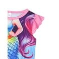 thumbnail image 5 of WIBACKER Girls Nightgowns Pajamas Dress 3D Printed Flutter Sleeve Sleepwear Princess Nightdress for 3-12 Years, 5 of 7
