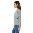 thumbnail image 3 of The Bella + Canvas Ladies Flowy Long Sleeve Off Shoulder T-Shirt - ATHLETIC HEATHER - M, 3 of 3