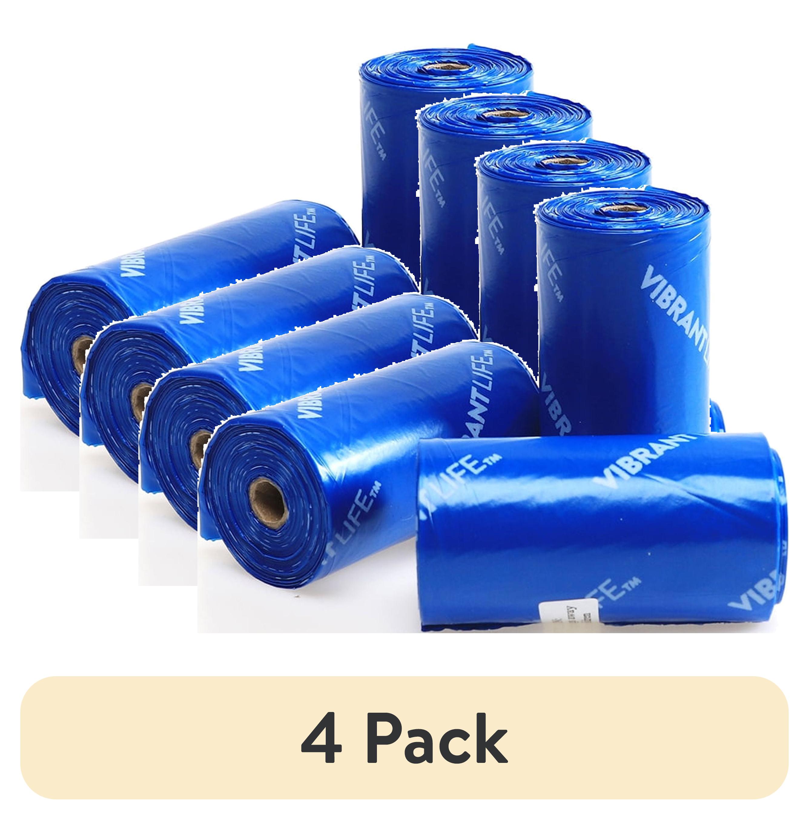(4 pack) Vibrant Life Dog Poop Bags, Leak Proof, Strong Waste Bag For Dogs, 15 Count