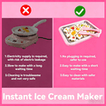 thumbnail image 3 of Rolled Ice Cream Machine 10"*8" Countertop Sweet Pan DIY Dessert Maker with Spatulas for Home, Parties, Small Business, 3 of 7