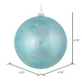 thumbnail image 3 of Vickerman N184232 Boule de Noël Bleu Bébé Pailletée Claire 4,75 Po. 4 par Sac, 3 of 3