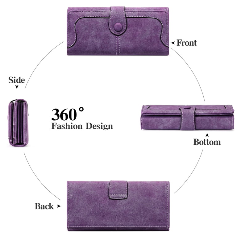 GOIACII Women's Leather Wallet, RFID Blocking Large Capacity photo 5