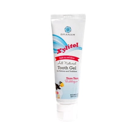 Branam Xylitol Baby Tooth Gel, Yum Yum Bubblegum - 4 Oz