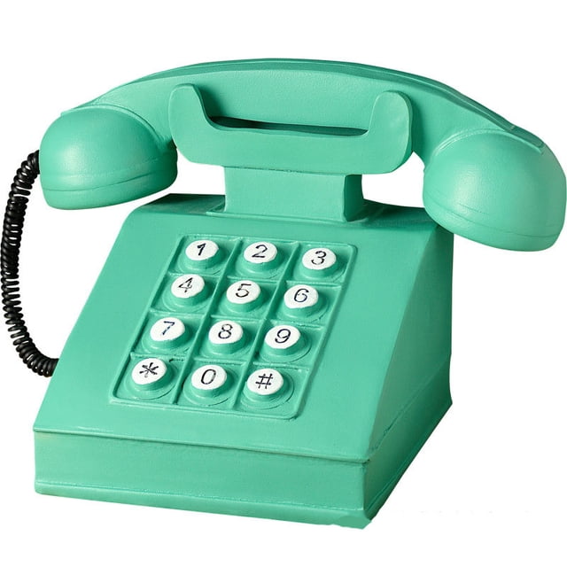 Escultura vintage de teléfono americano retro de resina de 20,7 cm