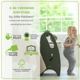 thumbnail image 6 of Little Partners 3-in-1 Growing Step Stool Toddler Tower Helper Step Stool, Wooden Toddler Standing Stool for Bathroom or Kitchen, Anti-Slip Feet, Built-in Safety Hand Rails Up to 200 lbs - Olive Green, 6 of 9