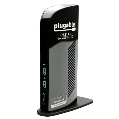 Plugable DisplayLink Dual Monitor Universal Docking Station - USB to HDMI, (Best Usb Docking Station Dual Monitor)