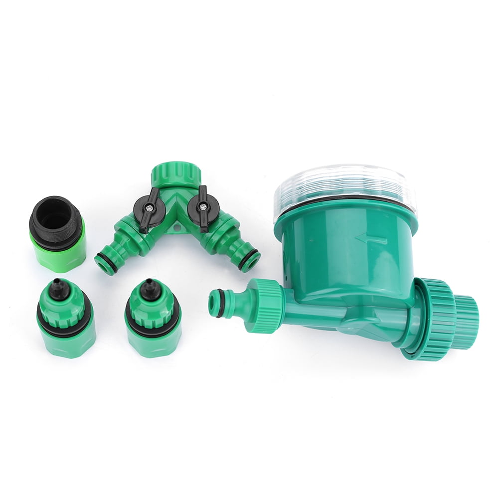 5-Piece Garden Water Timer Set with Irrigation Controller and Y-Shaped Quick Connector