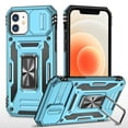 thumbnail image 1 of TECH CIRCLE For iPhone 12 Pro/12 6.1 inch Case,180° Rotating Kickstand Dual Layer Shockproof Hybrid Rugged Full-Body Cover with Magnetic Car Mount Compatible.For iPhone 12 Pro / 12 6.1",Lightblue, 1 of 7