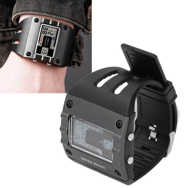 Relaj Deportivo Digital para Hombre de Estilo Militar, Pantalla Grande de 30 M, Retroiluminacía RESTENTE AL AGUA, A PRUEBA DE GOLPES, PARA ACTIVAS URBANAS Y AL AIRE