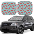 thumbnail image 2 of Picia Watermelon 2 Piece Car Windshield Sun Shade Foldable | Foldable Sun Shield for Front Window Blocks UV Rays and Keeps Your Vehicle Cool-Small, 2 of 7
