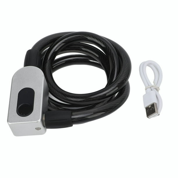 Candado de cadena de bicicleta, Cable inteligente de huella digital Bluetooth Candado de cable de bicicleta inteligente Candado de cable Bluetooth multifuncional