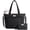 Black, variant on Corduroy Tote Bag for Women, Large Work Laptop Tote Purse with 11 Pockets, Top-Zip Ladies Bag, Casual Shoulder Handbag for Office School Travel Gym College, Checked Brown White