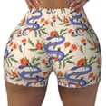 thumbnail image 2 of Balery Snake Pantalones cortos de entrenamiento estampados para mujer, sin costuras, ajustados, para gimnasio, yoga, correr, deportes, ejercicio activo, fitness.-Small, 2 of 8