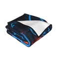 thumbnail image 3 of XMXT Throw Blanket, Neon Slogan Blue Print Machine Washable Blankets for Sofa, 60 x 50 inches Multicolor, 3 of 9
