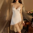 thumbnail image 2 of gakvbuo Nightgown For Women Elegant Pajama Dress Sleep Dress V Neck Nightwear Sexy Lingerie Lace Chemise Sleepwear Babydoll Lingerie, 2 of 6