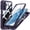 Purple, variant on for Samsung Galaxy A17 5G Case, Magnetic Wireless Charger Full-Body Protection Shockproof Rugged Clear Bumper Frame Case Cover with Built-in Screen Protector for Samsung Galaxy A17 5G, Blue