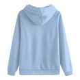 thumbnail image 3 of ManxiVoo Chandail en Molleton Mode Femme Grande Taille Automne Hiver Confort Décontracté Col Rond taille g Bleu Ciel, 3 of 3