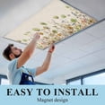 thumbnail image 6 of Sage Green Yellow Spring Floral Fluorescent Light Covers, Watercolor Botanical Summer Flowers Magnetic Light Covers for Ceiling Lights, Fluorescent Ceiling Shade for Classroom Office 4x2Ft x 1PCS, 6 of 8
