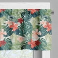 thumbnail image 3 of Ambesonne Leaf Valance Pack of 2, Nature Crepe Ginger Flower, 54"X18", Dark Green Green, 3 of 5