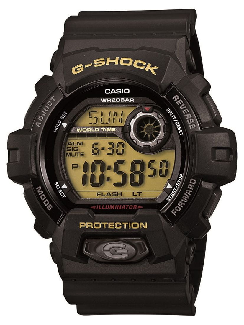 Casio G-Shock Men's Digital Quartz Watch, 200M Water & Shock Resistant, Black with Blue Accents (G-8900A-1) - Walmart.com Casio G-Shock Men's Digital Quartz Watch, 200M Water & Shock Resistant, Black with Blue Accents (G-8900A-1) - Walmart.com
