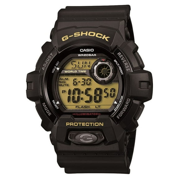Casio Adult  Men's G8900-1CR G-Shock Black and Gold Resin, Plastic Digital Sport Watch.