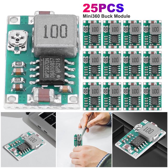 DQrwqpou 4 75 V-23 V Mini360 módulo avión RC placa módulo fuente alimentación alta potencia MAX 3A