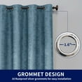 thumbnail image 6 of Subrtex Blackout Curtains 2 Panels Room Darkening Grommet Curtain Drapes, Smoke Blue, 53"x63", 6 of 8