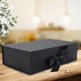 thumbnail image 4 of Gift Box with Ribbon Proposal Gift Boxes Presentation Box Large Gift Packaging Box for Engagement Party Birthday Party Keepsake Valentine'S Black, 4 of 8
