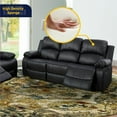 thumbnail image 4 of Lifestyle Furniture 2 Piece Modern Faux Leather Reclining Living Room Set Black, 4 of 7