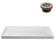 Streamline GB-529-120 48 in. x 36 in. Alcove Acrylic Shower Base in Glossy White With Right Drain, ABS Drain Included