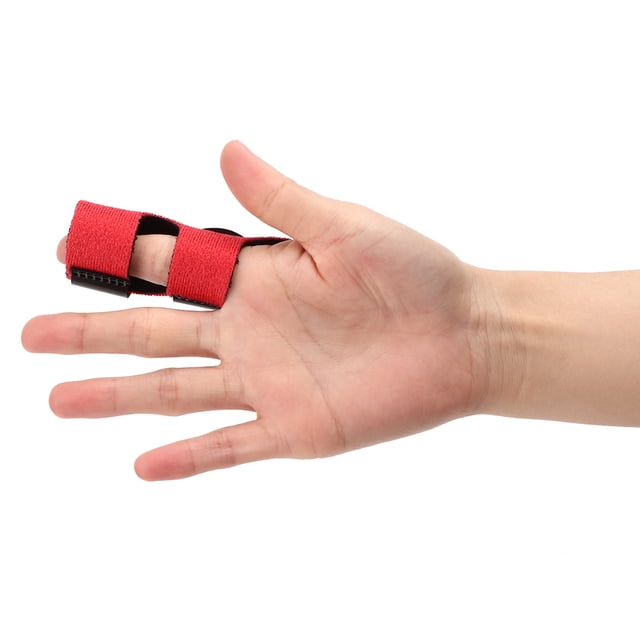 Finger Fracture Support, Comfortable Plastic Aluminum Alloy Base Finger Splint Easy Fix For Finger Splint Finger Blue,Black,Red,Green,Yellow