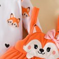 thumbnail image 7 of 3-6 Months Infant Baby Girl Clothes,Long Sleeve Fall Winter Clothes Newborn Outfits Ruffle Sleeve Romper Bodysuit Floral Overall 0 3 6 9 12 18 Months Girl Outfits Set,Orange, 7 of 7