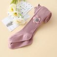 thumbnail image 2 of DHFJKG Girls Tights Cable Knit Leggings Thermal Pantyhose With Flower Appliques For Toddler Kids Winter Casual Stocking Pants, 2 of 4