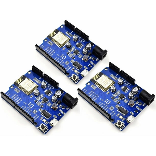 ® 3 x WeMos D1 ESP8266 Wi-Fi Board 80-160MHz - IoT - Compatible with ...
