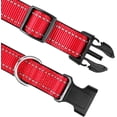 thumbnail image 3 of LAICAIW Collier pour Chien Réfléchissant, Collier pour Animaux de Compagnie en Nylon Respirant Rembourré en Néoprène Doux Réglable pour Grands Chiens, Rouge, G, 3 of 7