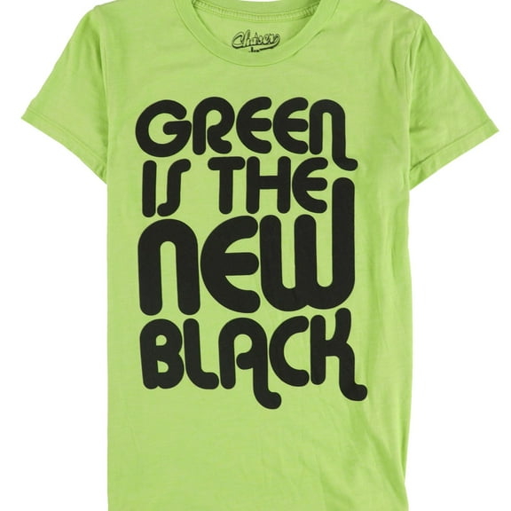 Chaser Womens Green Is The New Black Graphic T-Shirt, Green, X-Large
